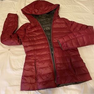 Reversible Nautica packable puffer jacket, with bag